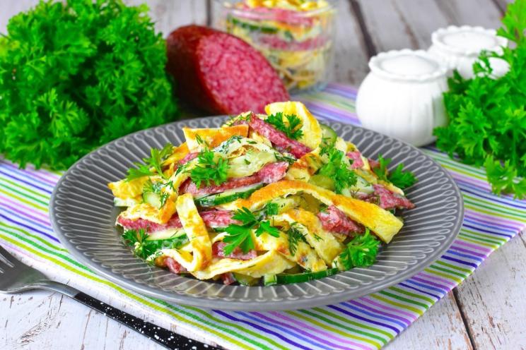 Savory Pancake and Sausage Salad