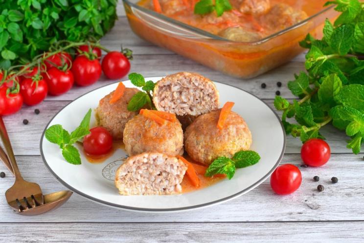 Baked Tomato Rice Meatballs