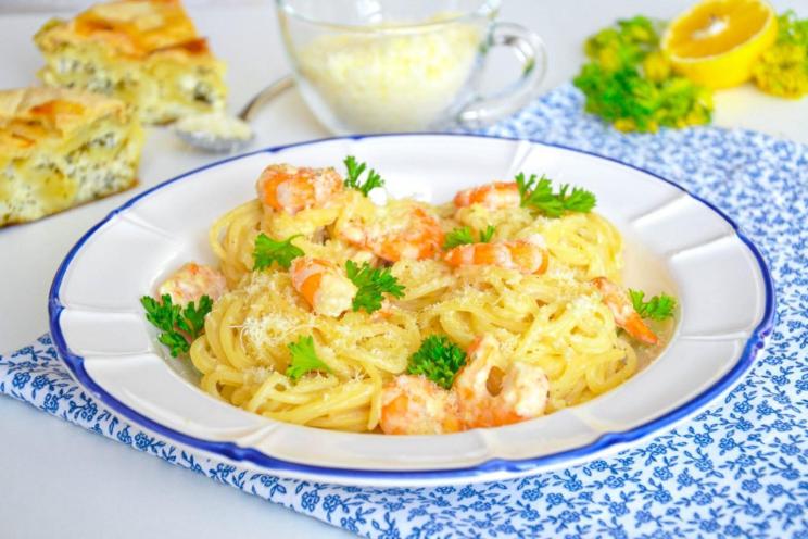 Creamy Garlic Shrimp Pasta