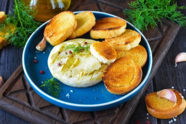 Oven-Baked Camembert with Garlic