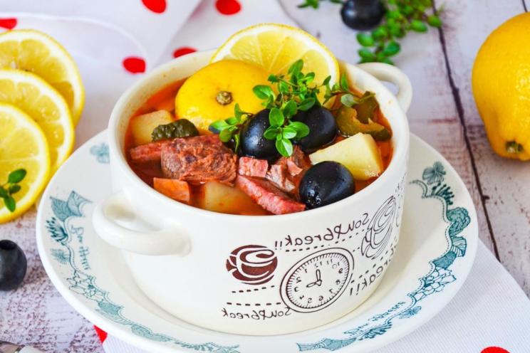 Lemon-Infused Solyanka Soup