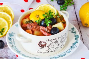 Lemon-Infused Solyanka Soup