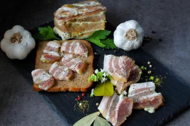 Savory Brined Lard Appetizer