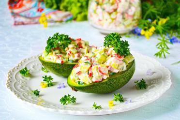 Crab Stick Avocado Salad
