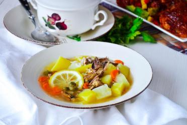 Lemon-Infused Saury Fish Soup with Rice