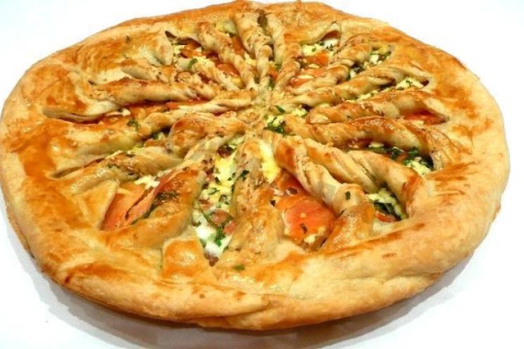 Crispy Adyghe Cheese and Tomato Pie