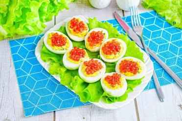 Caviar-Stuffed Deviled Eggs