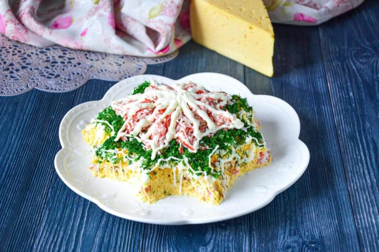 Crab Stick & Cheese Tenderness Salad Crab Stick & Cheese Tenderness Salad