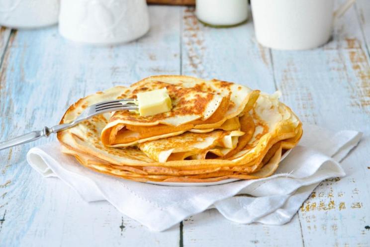 Fluffy Custard Pancakes with Kefir and Boiling Water