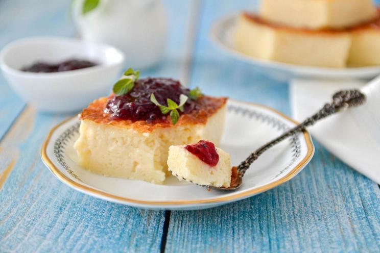 Fluffy Oven-Baked Cottage Cheese Casserole