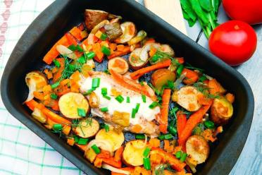 Oven-Baked Chicken Breast with Vegetables