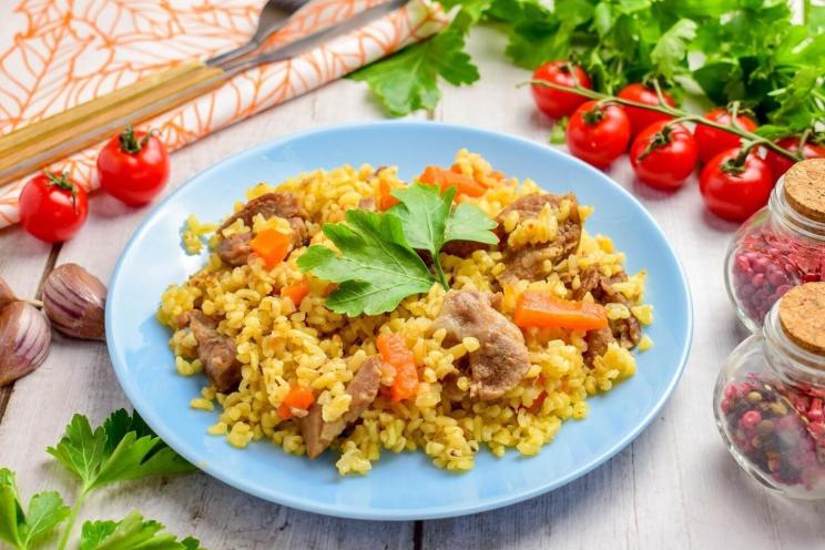 Slow Cooker Bulgur with Meat