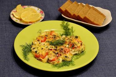 Cheesy Baked Tilapia with Onions