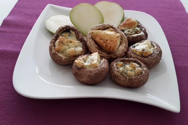 Mushroom and Blue Cheese Bites Mushroom and Blue Cheese Bites