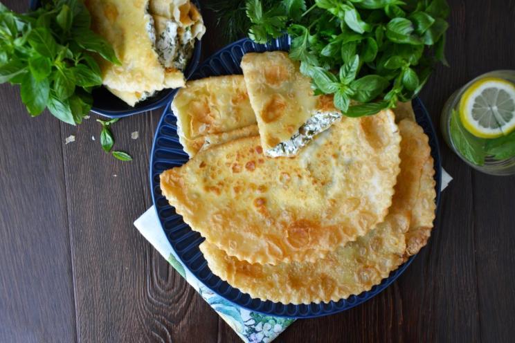 Herb and Cottage Cheese Chebureks