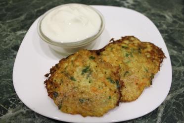 Whole Wheat Sesame Zucchini Pancakes