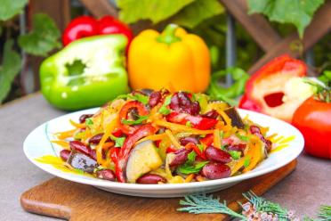 Eggplant and Bean Delight