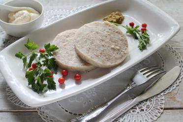 Festive Jellied Meat Rings in a Bottle