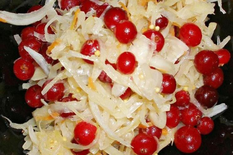Immune-Boosting Sauerkraut Salad with Cranberries and Apples