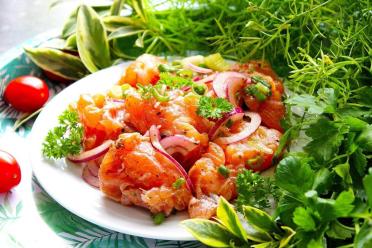 Easy and Delicious Trout and Onion Salad