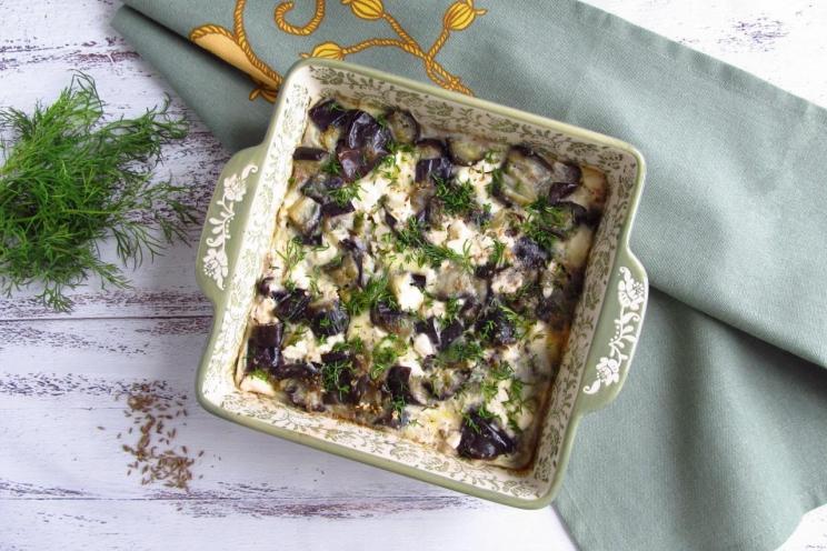 Baked Kaigana with Eggplants and Cheese Baked Kaigana with Eggplants and Cheese