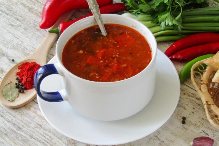 Georgian Lamb Kharcho Soup with Rice