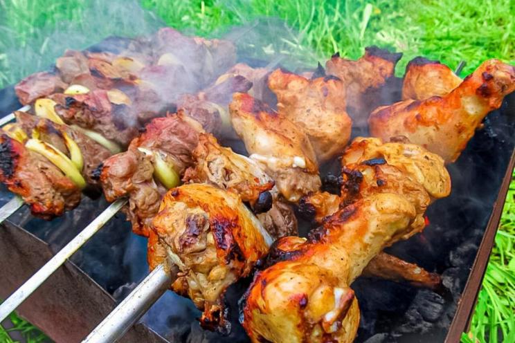 Grilled Mustard Chicken Shish Kebab