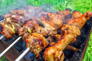 Grilled Mustard Chicken Shish Kebab