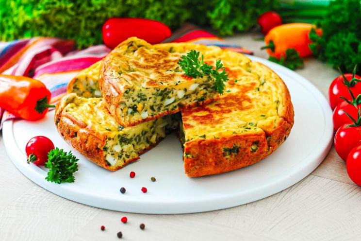Easy Slow Cooker Kefir Pie with Eggs and Onions