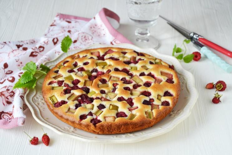 Mixed Berry and Rhubarb Summer Pie