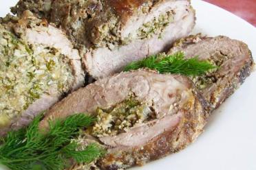 Stuffed Meatloaf with Mushrooms