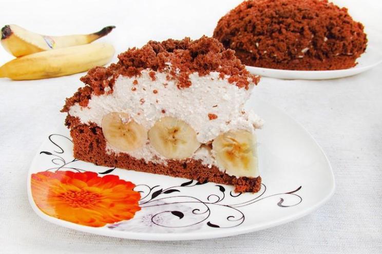 Banana Chocolate Soufflé Cake