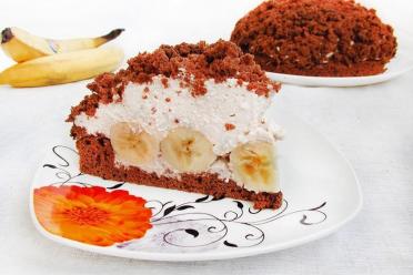 Banana Chocolate Soufflé Cake