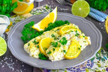 Creamy Lemon Mustard Baked White Fish
