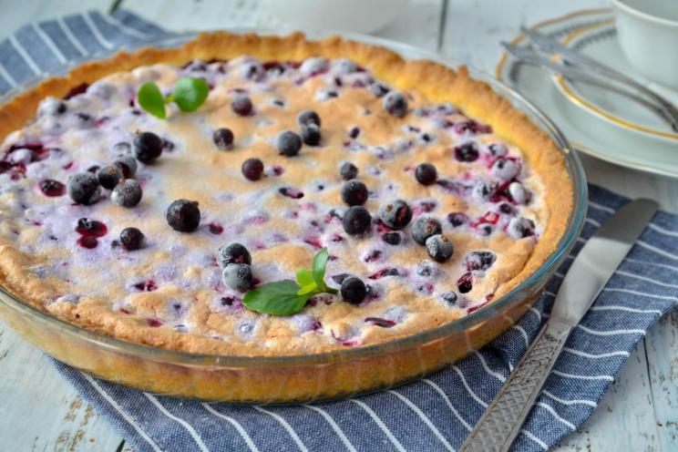 Blackcurrant Meringue Tart