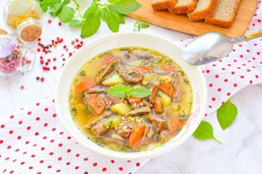 Hearty Mushroom, Meat, and Potato Soup