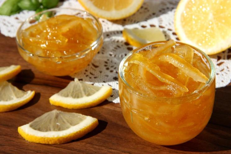 Candied Lemon Peels in Syrup