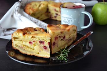 Apple and Lingonberry Pie with a Milky Twist