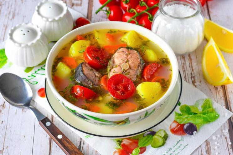 Savory Tomato Fish Soup
