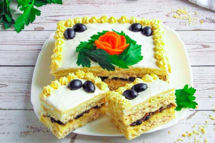 Chicken Crust Napoleon Salad Cake Chicken Crust Napoleon Salad Cake