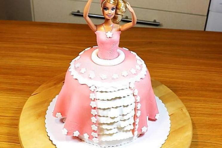 Beautiful Barbie Fondant Cake