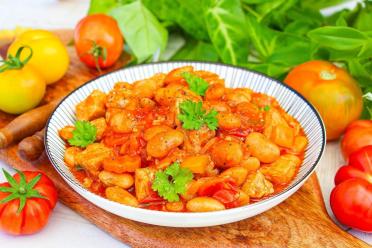Tomato-Infused Pork and Beans Delight