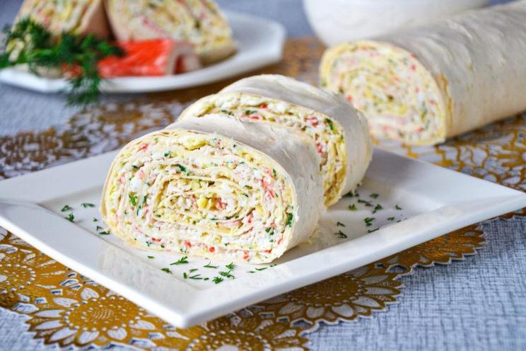 Crab Stick & Cheese Lavash Roll Crab Stick & Cheese Lavash Roll