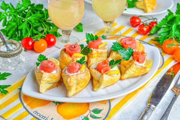 Red Fish Puff Pastry Appetizer Red Fish Puff Pastry Appetizer