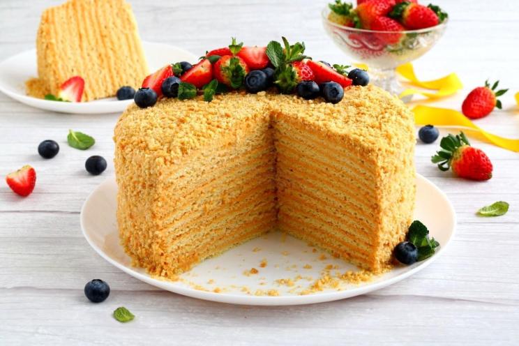 Easiest Ever Classic Honey Cake with Condensed Milk & Sour Cream